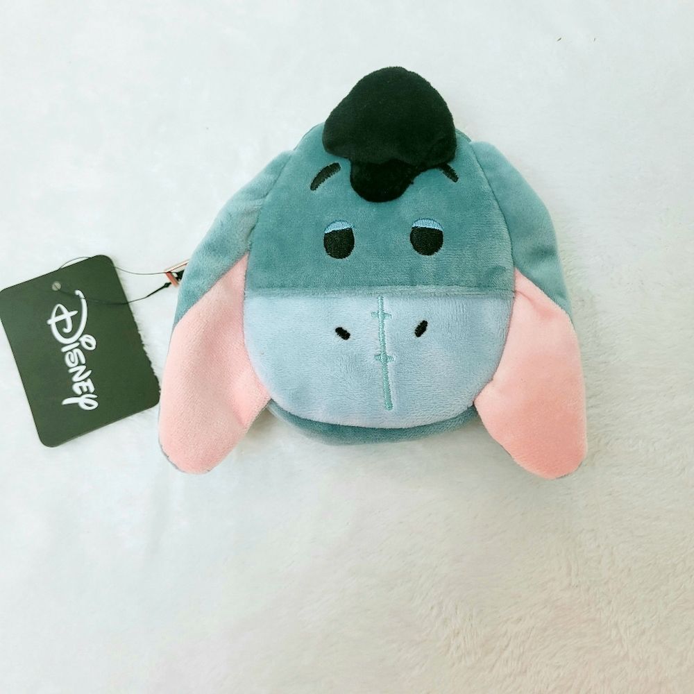 Bioworld Disney Winnie the Pooh Eeyore Figural Coin Purse Wallet Plush New OOS